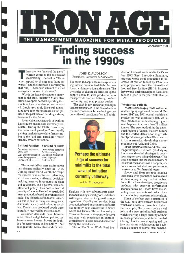 Finding success in the 1990's (January 1993 · Iron Age)