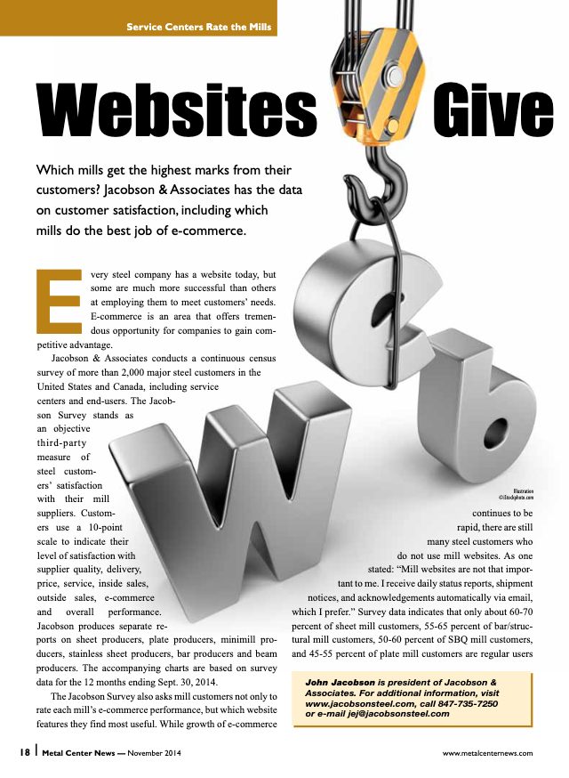 Websites Give Mills a Lift (November 2014 · Metal Center News)