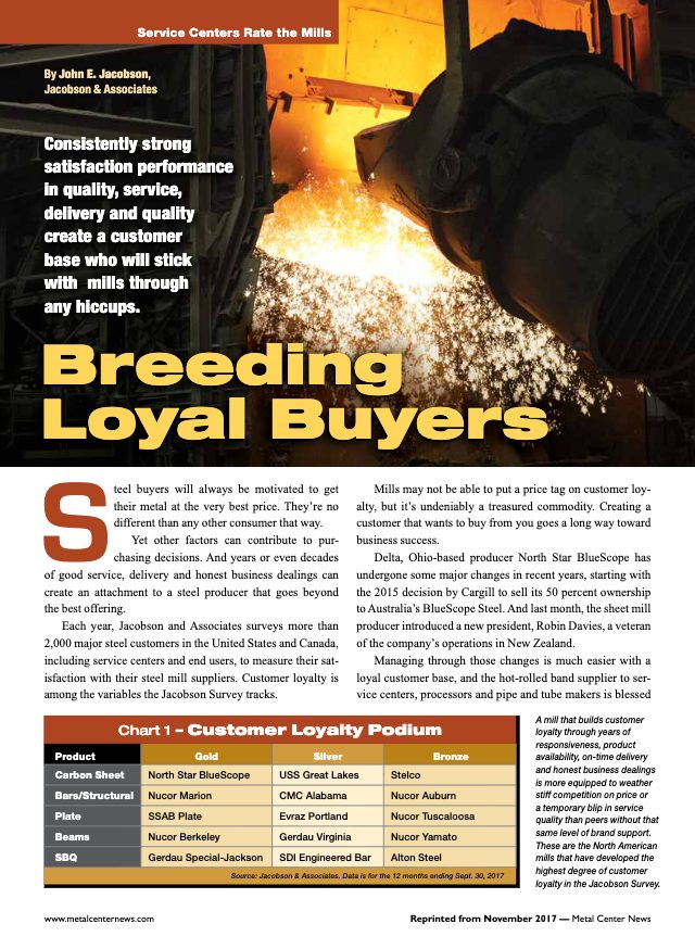 Breeding Loyal Buyers (November 2017 · Metal Center News)